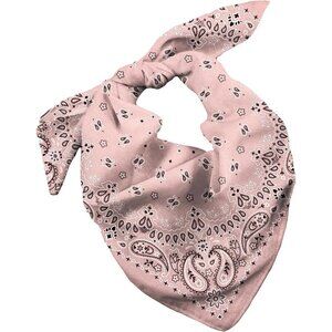Women's Light Hot Pink Cotton Bandana Large Cowgirl Handkerchief Headband Scarf